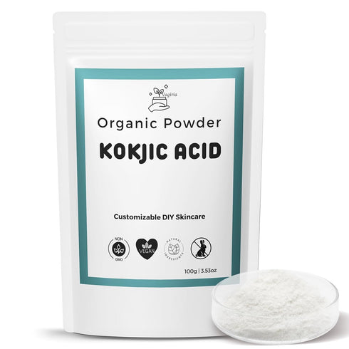 Premium Kojic Acid Powder for Skin-Lightening and DIY Skincare - 99% Purity, Brighten Complexion, Reduce Dark Spots, Even Skin Tone - Natural Pres...