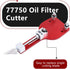 77750 Oil Filter Cutter Oil Filter Cutting Replace Tool for Filter Cutting Range 2 3/8"-5" Red...