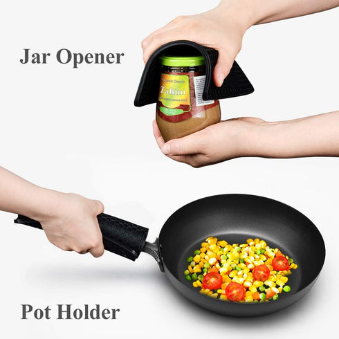 Silicone Trivet Mats Hot Mat - Hot Pads Robust Non Slip Coasters Heat Resistant Mats (Black)...
