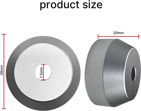 45 RPM Record Adapter Solid Aluminum 7 Inch Vinyl Record Dome 45 Adapter for Turntables (Silver)...