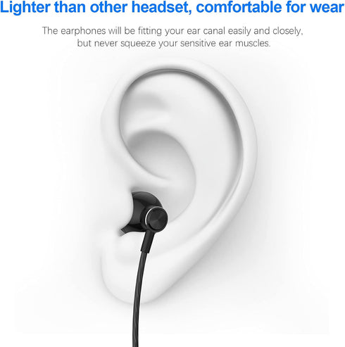 ACAGET USB Headset, Wired USB Earbuds for PC HiFi Stereo in-Ear Wired Game Headphones with Microphone Computer Earphones with Audio Controls for P...