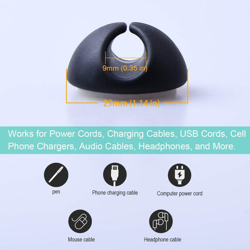 Cable Clips Organizer for Phone Charging Cable, Cable Holder Desktop,Cord Clips for Computer,Charging Cable,USB Cable,Mouse,Headphone Cable,Office...