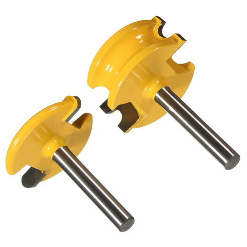 Yakamoz 1/4-Inch Shank Flute & Bead Canoe Joint Router Bit Set Carbide-Tipped Woodworking Milling Cutter...