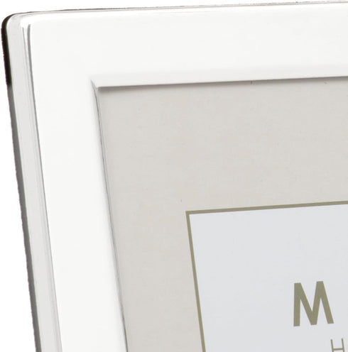 Maturi Silver Plated Double Photo Frame - Flat Edge Portrait, 4 x 6-inch (10 x 15cm)...