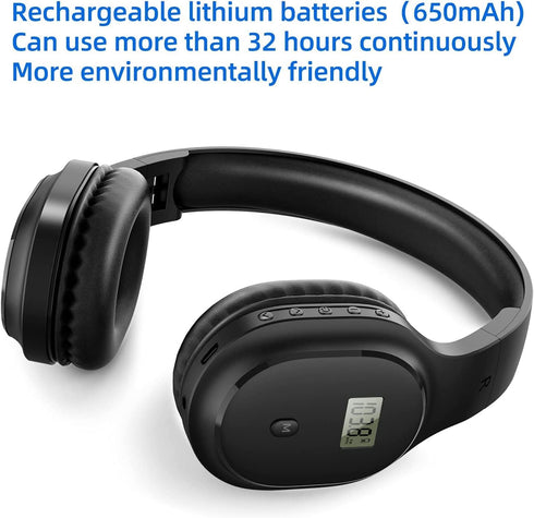 Rechargeable and Portable Personal FM Radio Headphones with Best Reception, Walkman Wireless Headset FM Radio Ear Muffs for Jogging, Mowing, Cycli...