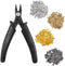 Bead Crimping Pliers and Tube Crimp Beads, lyfLux 1000 Pieces Jewelry Crimp Beads with Jewelry Bead Crimping Pliers for Jewelry Beading Making Sup...