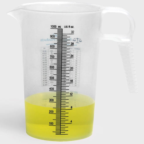 32oz (1 Quart) Measure Pitcher with Convenient Conversion Chart – Extra Strong Food Grade – Great for Cooking, Home Hobbies, Shop Oil and Fluids, ...