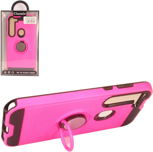 for Motorola Moto G Stylus XT2043, Moto G Power XT2041 (2020 Version) - Hybrid Phone Case w/Ring Stand - RS2 Hot Pink...