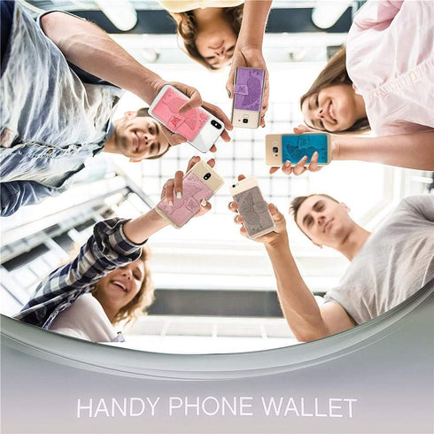 MEUPZZK Cell Phone Wallet Slim 3M Adhesive Credit Card Holder Stick on Wallet Cell Phone for iPhone/Android/Samsung Galaxy and Most Smartphones (A...