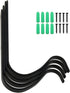 Iron Wall Hook 4PCS Black Rustic Iron Wall Hooks with Screws for Hanging Lanterns Coats Mason Jar Sconces, Heavy-Duty Metal Hooks for Plant Hanger...