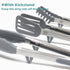 Tongs for Cooking, 12" Kitchen Tongs with Silicone Tips, Food Grade Serving Tongs Set of 3, Grey...