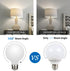 6 Pack G25/G80 Globe LED Bulb, Natural White 4000K Dimmable LED Globe Bulb, 5W Equivalent 40W LED Globe Light Bulbs, CRI 90+, Milky Glass, LED Bul...