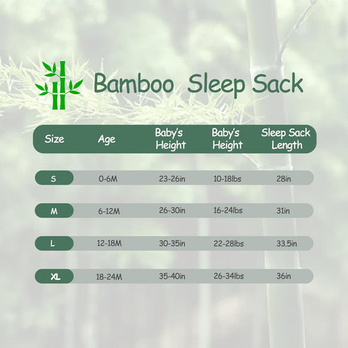 Viforu Rayon from Bamboo Sleep Sack Baby Wearable Blanket 0.5 Tog Sleeping Bag 0-6 Months Lightweight Newborn Sleeper 2-way Zipper Sleepsack Girls...