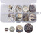 1 Boxe 110pcs Mixed Sizes Natural Pearl White 2 Hole Shell Button Round Sewing Button for DIY Craft Sweater Shirt Clothing...