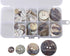 1 Boxe 110pcs Mixed Sizes Natural Pearl White 2 Hole Shell Button Round Sewing Button for DIY Craft Sweater Shirt Clothing...