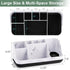 Marble Bathroom Countertop Organizer - Detachable 7 Slots Kids Electric Toothbrush and Toothpaste Holde Drainage for Bathroom Accessories Organiza...