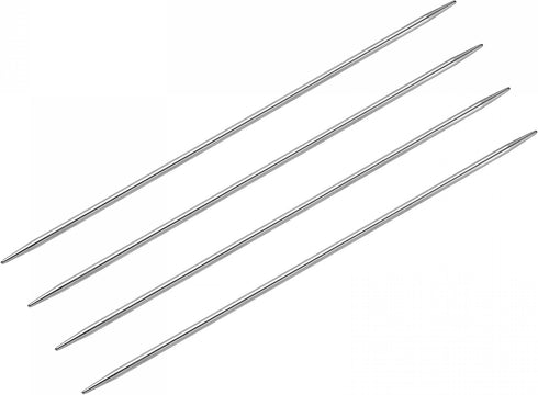 uxcell 2 Pairs Knitting Needle Set, 4mm Diameter 9.84 Inches Length Stainless Steel Double Pointed Sweater Needles for Handmade Projects DIY Knitt...