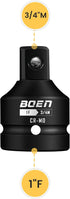BOEN 1"F to 3/4"M Impact Socket Adapter, Cr-Mo Steel,Socket Adapter Set for Impact Driver Conversions...