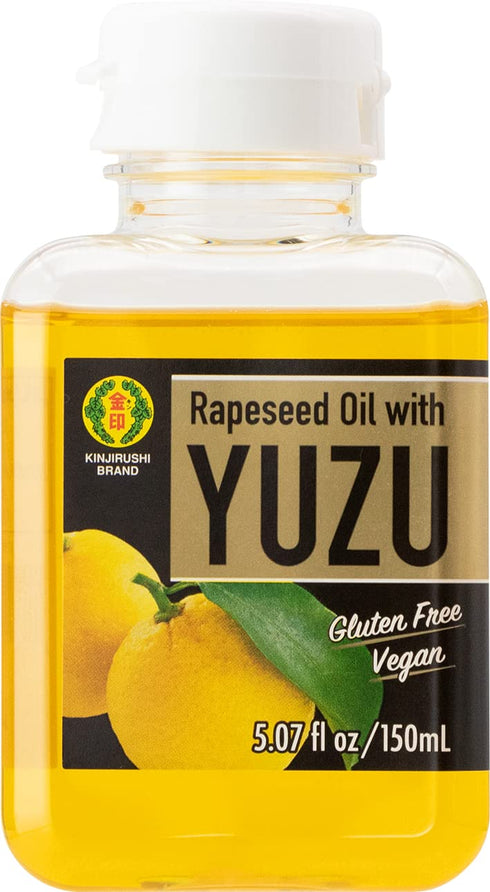 Kinjirushi Gourmet Yuzu Flavored Oil (Rapeseed Oil) (5.07 oz) Ponzu Sauce, Umami, Dashi, Ramen, Soba, Udon, Poke, Noodles, Salads, Dressings, Carp...