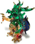 Tiny 2" Green Blue Yellow Sitting Western Dragon Figurine - Miniature Hand Blown Glass Dragons Mythical Creature Animals Crystal Decorative Collec...