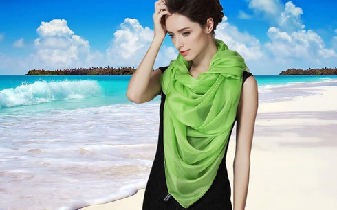 Women Beach Wrap Sarong Silk Cloth Swimsuit Coverups Bikini Sarong Swimsuit Wrap Skirts Beach Scarf for Summer Winter...