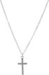 2pcs Cross Necklace For Women Men?Stainless Steel Gold Silver Faith Dainty Fashion Elegant Cute Simple Small Cross Necklace For Women Jewelry (gol...