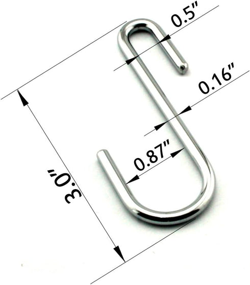 Chrome Finish Steel S hook Cookware Universal Pot Rack Hooks Sturdy Hanging Hooks - Multiple uses for Kitchenware, Pots, Utensils, Plants, Towels ...