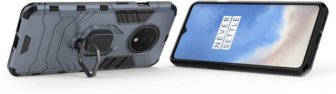 LuluMain Compatible with OnePlus 7T Case, Metal Ring Grip Kickstand Shockproof Hard Bumper (Works with Magnetic Car Mount) Dual Layer Rugged Cover...