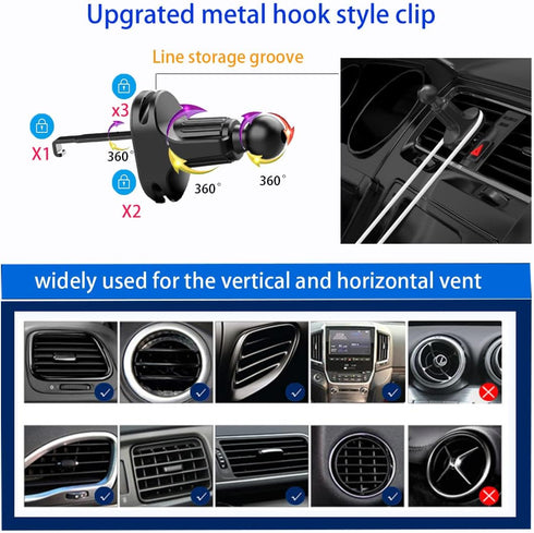 Magnetic Wireless Car Charger, for Magsafe Car Mount Charger with Rhythm Light Fast Charging Phone Holder for iPhone 14 13 12 Pro Max Plus Mini Se...