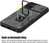 for Samsung Galaxy A03S Case, Shockproof Phone Case & Sliding Camera Cover & Ring Holder Kickstand with Screen Protector for Samsung Galaxy A03S (...