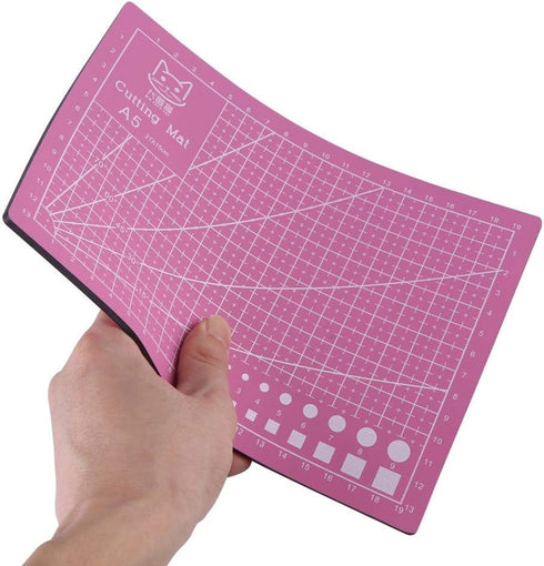 Self Healing Cutting Mat, A5 PVC Cutting Mat Non Slip Bottom Cut Pad Board for Scrapbooking Quilting Sewing Handmade DIY Tool()...