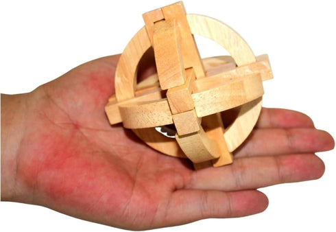 Wooden Brain Teaser Puzzles for Adults 3-D Desktop Toys for Kids Disassemble & Assemble Puzzles for Adults (Intermediate Difficulty-Globe)...