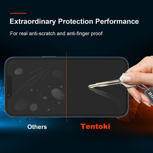Screen Protector for iPhone 14/13 Pro / 13 (3 PACK), Tempered Glass Film, Full Coverage, Ultra HD, 9H Hardness, Scratch Resistant, Case-Friendly...
