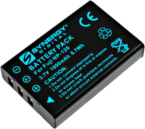 SDNP120 Battery (lion, 3.7V 1800 mAh) - Replacement for Fuji NP-120, Pentax D-LI7 & Ricoh DB-43 Batteries For Fujifilm FinePix F410Z, Pentax Optio...