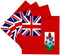 3dRose cst_28228_3 Bermuda Flag-Ceramic Tile Coasters, Set of 4...