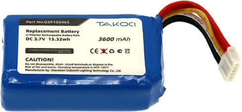GSP103465 Replacement Battery for JBL Link 10 Wireless Bluetooth Speaker 3600mAh...