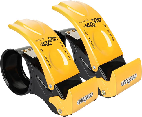 Packing Tape Dispenser Gun 2-Inch, 2 Pack Metal Tape Gun with Safety Protection, 3-Inch Inner Paper Core...
