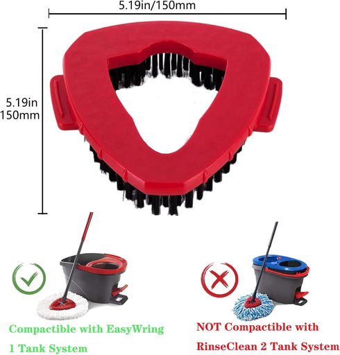 Spin Mop Replace Head Base Scrub Mop Brush Head Replacement Shower Floor Scrubber, Stiff Bristle Shower Brush Scrubbing Brush Cleaning Brush for B...