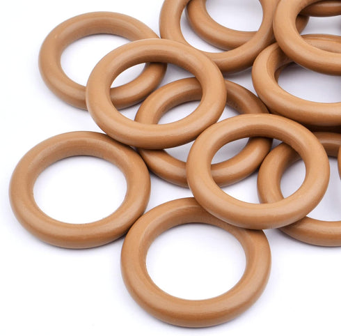 BronaGrand 20 Pieces Wooden Rings Solid Wood Circle Rings Smooth Wooden Round Connectors for DIY Crafts Jewelry Making Handmade Decor(55mm/2.1inch...