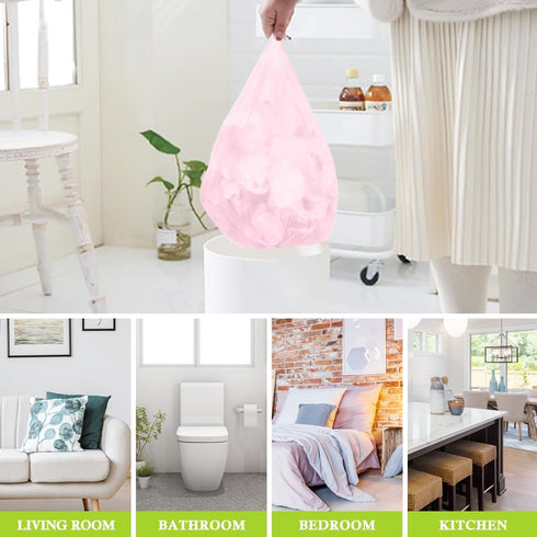 2 Gallon 130 Counts Small Trash Bags Garbage Bags by RayPard, fit 6-7.5 Liter Waste Basket, 1.6-2 Gal Strong Trash Can Liners for Home Office Kitc...
