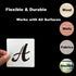 1 Inch Alphabet Letter Stencils for Painting - 70 Pack Letters and Numbers Stencil Templates with Signs for Painting on Wood, Reusable Letter and ...