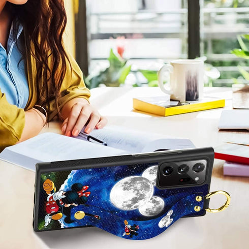 Cartoon Case for Samsung Galaxy Note 20 Ultra Case 6.9 Inch Cute Moon Blue Cartoon Character Design with Lanyard Wrist Strap Band Holder Shockproo...