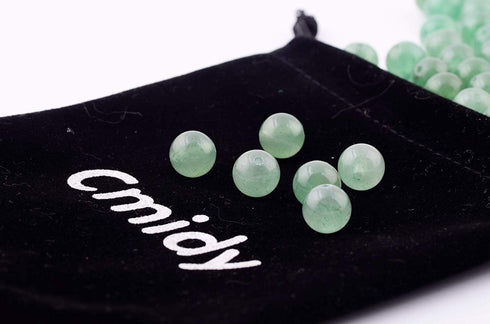 Natural Stone Beads 100pcs 10mm Green Aventurine Round Genuine Stone Beading Loose Gemstone Hole 1mm DIY Charm Smooth Beads for Bracelet Necklace ...