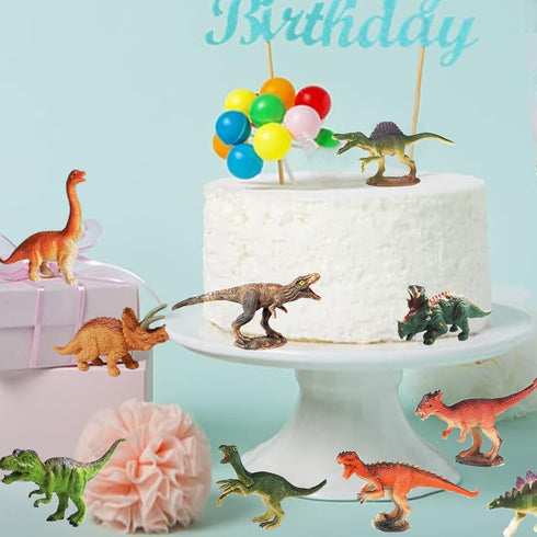 RUSON 12 Pcs Mini Dinosaur Animals Figures Toys, Realistic Dinosaur Playset Figurines Cake Topper Toy Set Christmas Birthday Easter Egg Gift Party...
