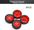 MroMax 30mm Rubber RC Car Wheel Tires DIY Model Robots 4pcs Red and Black...