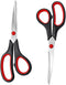 Scissors 8.5 inch Stainless Blade Black Plastic Handle Office School Classroom Student Teacher Crafting Fabric Sewing Gift Wrapping All Purpose 2 ...