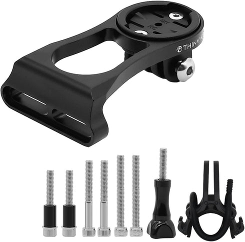 Thinvik Bike Computer Mount for Garmin Edge,Gopro Combo Mount,Compatible with All Garmin Series 1030 1000 830 820 810 530 520 510 500 25 20 GPS Co...