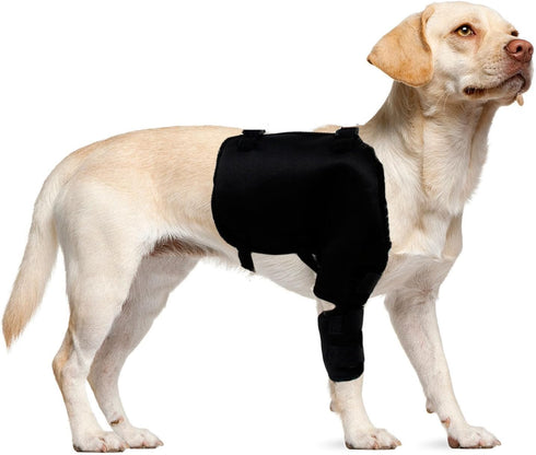 Pet Leg Joint Wrap Protector for Dogs, Adjustable Dog Elbow Brace Protector Pads, Puppy Wounds Compression Wrap Sleeve Prevent Licking, Pets Recov...