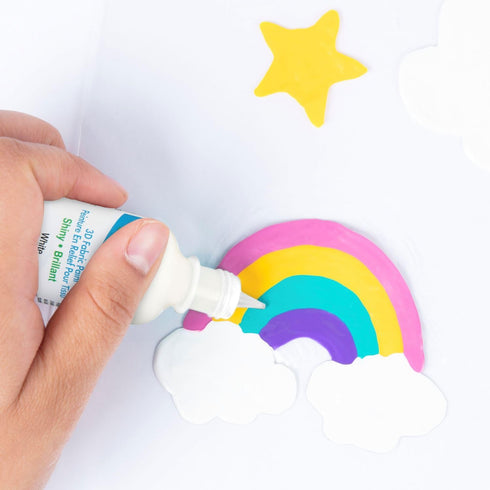 Scribbles 13903 3D Fabric Paint Shiny,White...