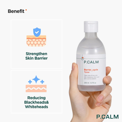 P.CALM Barrier Cycle Toner 200ml | Vegan Alcohol-Free Fragrance-Free Toner for Sensitive Skin | Korean Skincare...